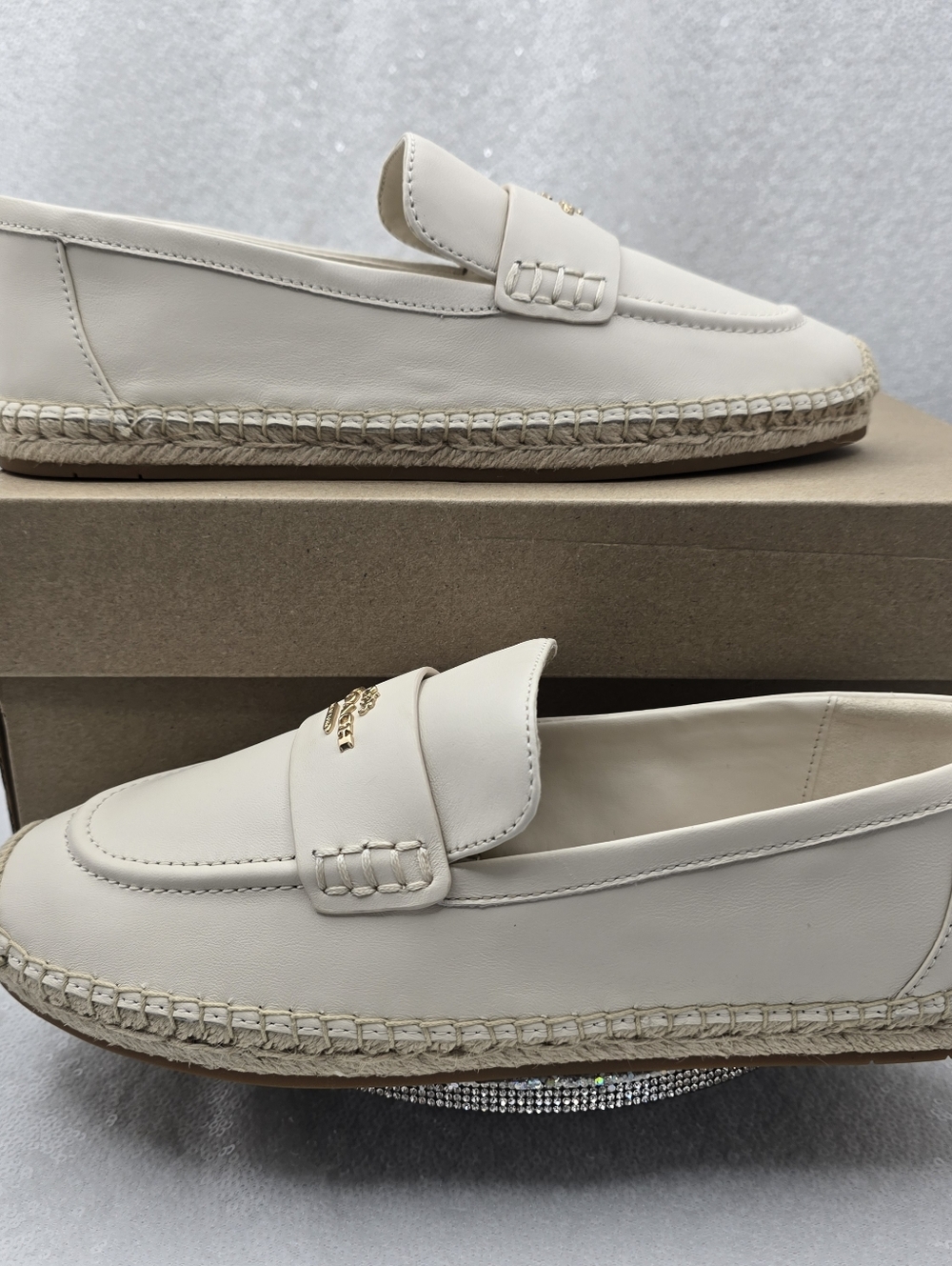 Coach Leather Loafer Espadrille Slip-on Women's 8.5 - Picture 2 of 10